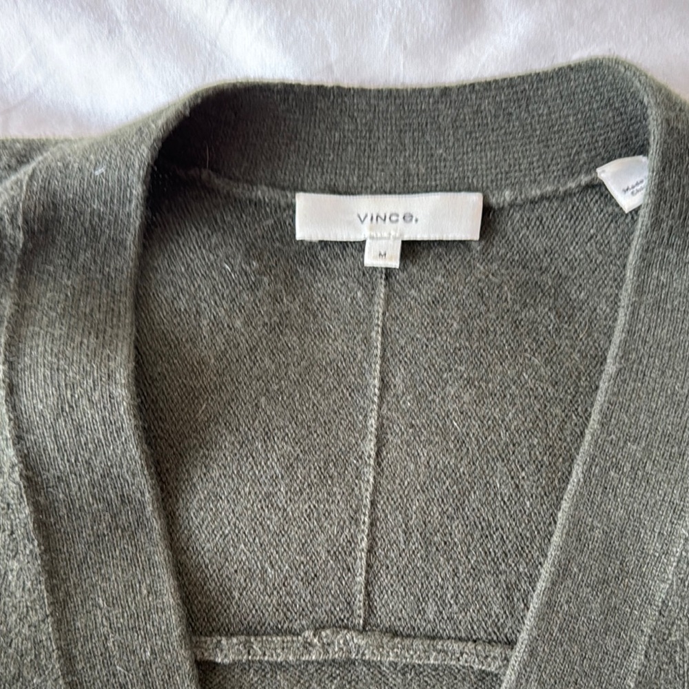 Vince Dark Green Cardigan Sweater - Picture 3 of 6
